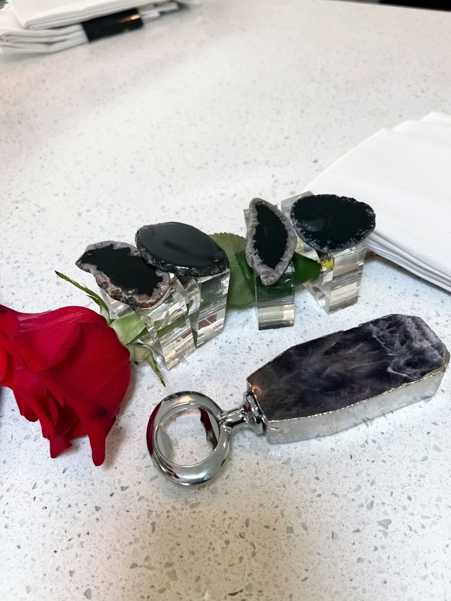 Black Agate Bottle Opener