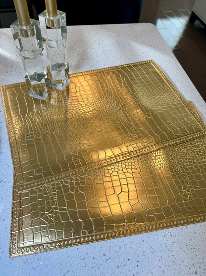 Gold Croc Placemat